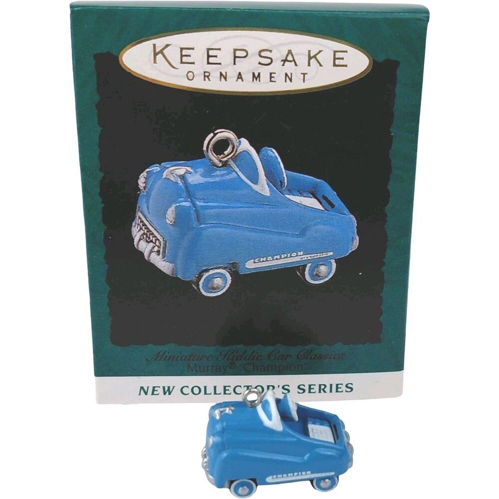 Hallmark Mini Murray Champion Kiddie Car Classics 1955 Ornament Blue in box